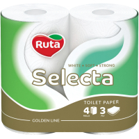 Туалетний папір Ruta Selecta 3 шари 4 рулони (4820023744387)