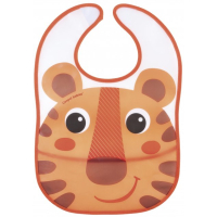 Слинявчик Canpol babies Hello Little пластмасовий з кишенькою Жовтогарячий (9/232_ora)