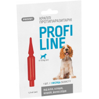 Краплі для тварин ProVET Profiline інсектоакарицид для собак 4-10 кг 1/1 мл (4823082431083)