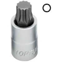 Торцева головка Toptul SPLINE M10 L55мм 1/2" (BCHA1610)