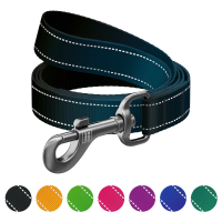 Повідець для собак WAUDOG Nylon Mono світловідбивний M 20 мм, 300 см, чорний (46441)