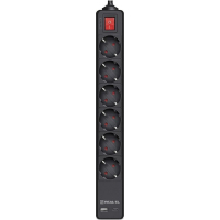 Мережевий фільтр живлення REAL-EL RS-PROTECT 605 3m, black (EL122300041)