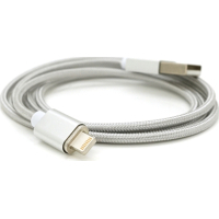 Дата кабель USB 2.0 to Lightning 1.0m 2A magnetic nylon silver Voltronic (YT-MCFB-L/S/13190/09165)