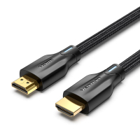 Кабель мультимедійний HDMI M to HDMI M 1.5m 8K60Hz cotton braided black Vention (AAUBG)