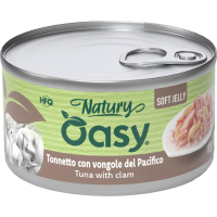 Консерви для котів OASY Wet Natury з тунцем та молюском 85 г (8054329513033)
