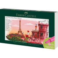 Лайнер Faber-Castell набір капілярних ручок Pitt Artist Pen Set Paris, 12 шт (33017)