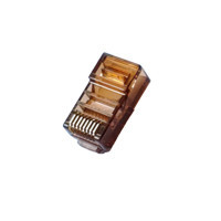 Конектор Merlion RJ45 cat.5e UTP 8P8C Brown 100 шт (RJ45ML-BN / 05356)