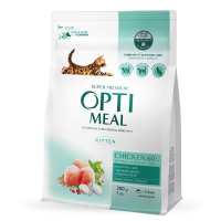 Сухий корм для кішок Optimeal для кошенят зі смаком курки 200 г (4820215360197)