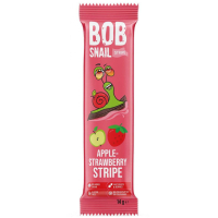 Цукерка Bob Snail Равлик Боб Яблуко Полуниця, страйп, 14 г (4820206080721)