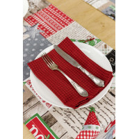 Серветка на стіл Прованс Merry Christmas червона 35x45 см (4823093449312)