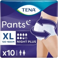 Підгузки для дорослих Tena Pants Plus Night Extra Large 10 шт (7322542133569_7310361169661)