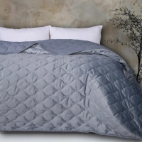 Покривало MirSon №5052 Velor charm Dark grey 150х210 см (2200008376895)