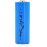 Акумулятор 18500 1000mAh, LiFePO4, TipTop, 3.2V, Blue Vipow (IFR18500-600mAhTT)