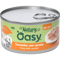 Консерви для котів OASY Wet Natury з тунцем та морквою 85 г (8054329513118)