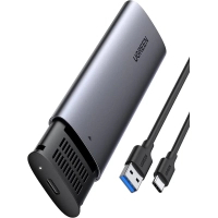 Кишеня зовнішня Ugreen USB-C to M.2 B-Key/M+B Key SSD 5Gbps SATA 3.0 aluminum 0.5m (10903)