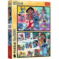 Пазл Trefl Lilo&Stitch Щасливе життя Стіча 2х200 елементів (5900511133349)