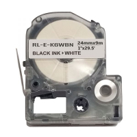 Стрічка для принтера етикеток UKRMARK RL-E-K6WBN-BK/WT, аналог LK6WBN. 24 мм х 9 м (900280)