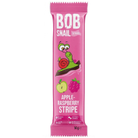 Цукерка Bob Snail Равлик Боб Яблуко Малина, страйп, 14 г (4820206080738)