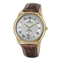 Наручний годинник Seculus 4483.2.1069 pvd-y, white dial, brown leather