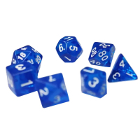 Набір кубиків для настільних ігор Games 7 Days Transparent 7 Dice Set - Blue (g7dtran06)