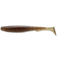 Силікон рибальський FishUP U-Shad 3.5" 045 - Green Pumpkin/Red&Black (8шт/уп) (1864.09.57)