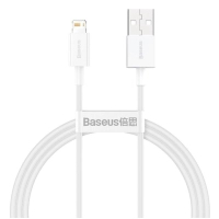 Дата кабель USB 2.0 AM to Lightning 0.25m Superior Fast Charging 2.4A white Baseus (CALYS-02)