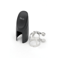 Лігатура для саксофонів D'Addario Rico Ligature & Cap For Soprano Sax Nickel-Plated (RSS1N)