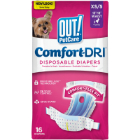 Підгузки для тварин OUT! Comfort-Dri Disposable Diapers Одноразові для сук малих порід XS-S (0010279706626)
