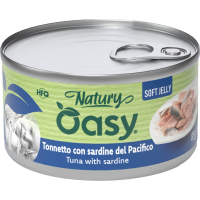 Консерви для котів OASY Wet Natury з тунцем та сардинами 85 г (8054329513132)