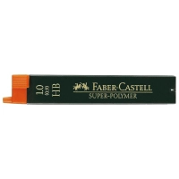 Грифель для механічного олівця Faber-Castell Super-Polymer НВ (діаметр 1,0 мм), 12 штук в пеналі (11943)