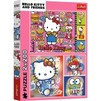 Пазл Trefl Hello Kitty Вітаю Кітті та друзів 2х200 елементів (5900511133363)