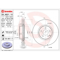 Гальмівний диск Brembo 09.A621.11