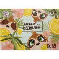 Альбом для малювання ZiBi А4, Kids Line CUTE 12 аркушів, на скобі (ZB.1415-38)