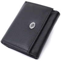 Гаманець ST Leather З монетницею з натуральної шкіри Чорний (22730)