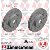 Гальмівний диск ZIMMERMANN 400.3654.53