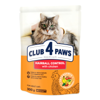 Сухий корм для кішок Club 4 Paws Преміум. З ефектом виведення шерсті 300 г (4820083909313)