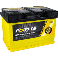 Акумулятор автомобільний FORTIS 80 Ah/12V Euro (FRT80-00)