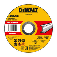 Круг відрізний DeWALT HIGH PERFORMANCE, сталь/труби та профілі/кольорові метали 230х3х22.23 мм (DWA4525IA)