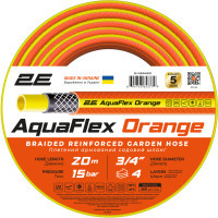 Шланг для поливу 2E AquaFlex Orange 3/4", 20м, 4 шари, 20бар, -10+60°C (2E-GHE34OE20)