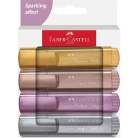 Набір маркерів Faber-Castell текстових Highlighters Metallic Colors, 4 маркера металіка (32603)