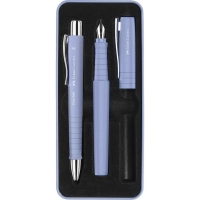 Ручка кулькова Faber-Castell набір ручок POLY Ball Set в металевому пеналі (перо + кульк. ручка), колір корпусу фіолетовий (32958)