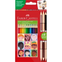 Олівці кольорові Faber-Castell Children of the World 12 кольорів + 3 шт (511514) (32331)