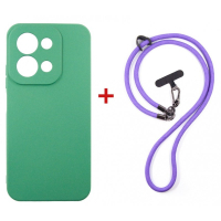 Чохол до мобільного телефона Dengos Case + Cross-body Strap Xiaomi Redmi 15C Mint+Purple (DG-KM-CCRB-50)