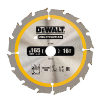 Диск пильний DeWALT CONSTRUCTION 165 х 20 мм, 16z (ATB), 20 градусів (DT1948)
