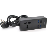 Мережевий фільтр живлення Voltronic TВ-Т05, 1роз, 4*USB Black (ТВ-Т06-Black)