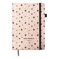 Книга записна Buromax RELAX А5 96 аркушів лінія, рожевий (BM.295201-10)