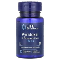 Вітамін Life Extension Піридоксаль 5''-фосфат, Вітамін B6, 100 мг, Pyridoxal 5''-Phosphate Caps, 6 (LEX-12176)