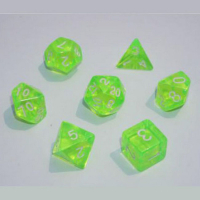 Набір кубиків для настільних ігор Games 7 Days Transparent 7 Dice Set - Light green (g7dtran13)
