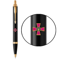 Ручка кулькова Parker IM 17 ARMY Black GT BP Емблема ЗСУ кольоровий (22032_W0010u)