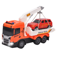 Машинка для дітей TechnoDrive серії Big Truck – Евакуатор Scania з машиною (світло, звук) (6408KS)